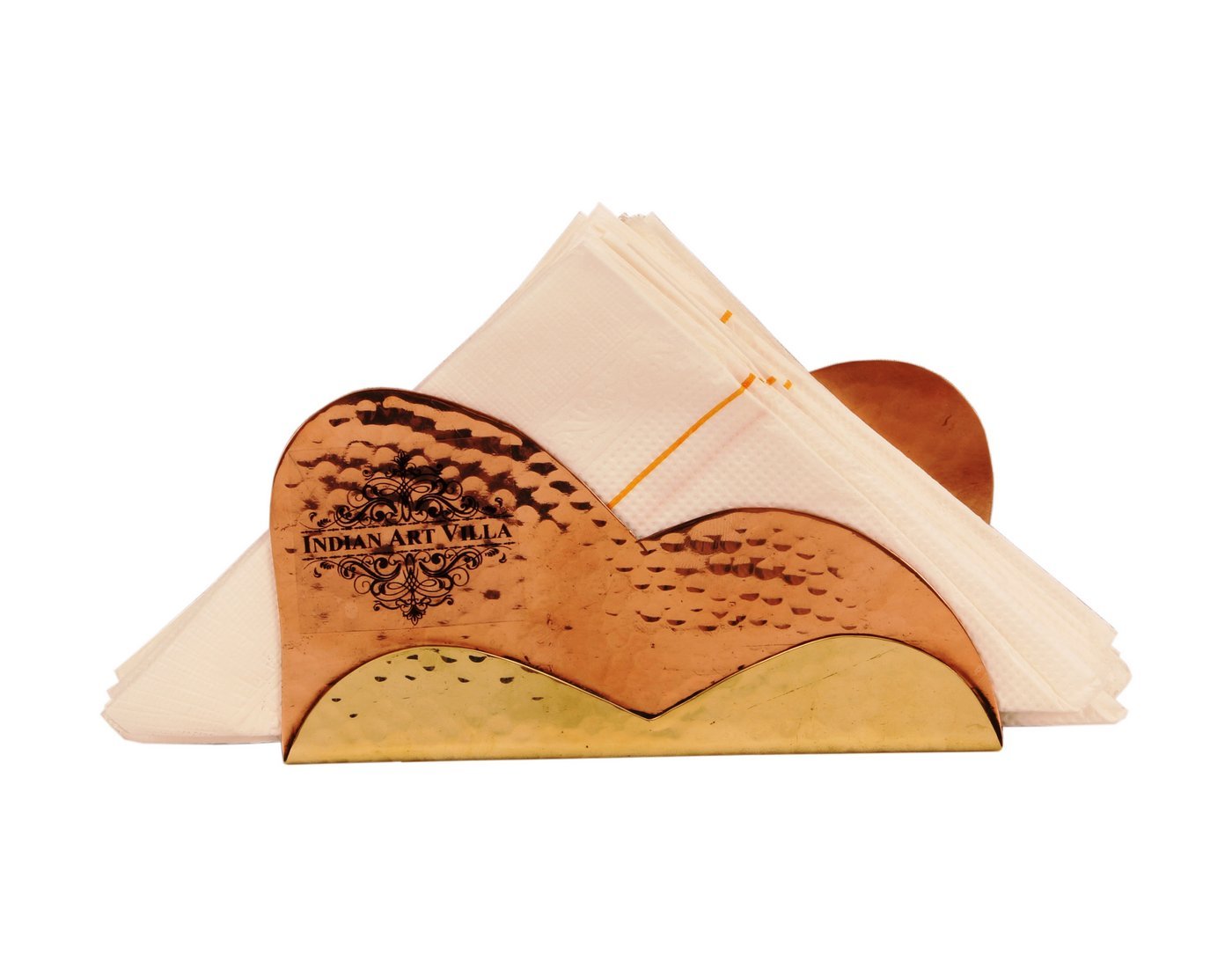 Pure Copper Tissue Paper Holder with Brass Stand