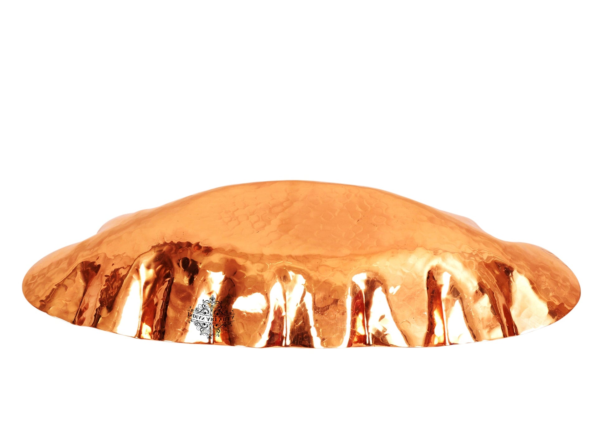 Handcrafted Pure Copper Hammered Design, Oval Shaped Bread Basket
