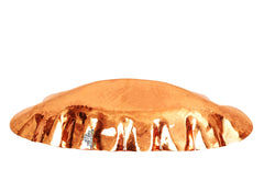 Handcrafted Pure Copper Hammered Design, Oval Shaped Bread Basket