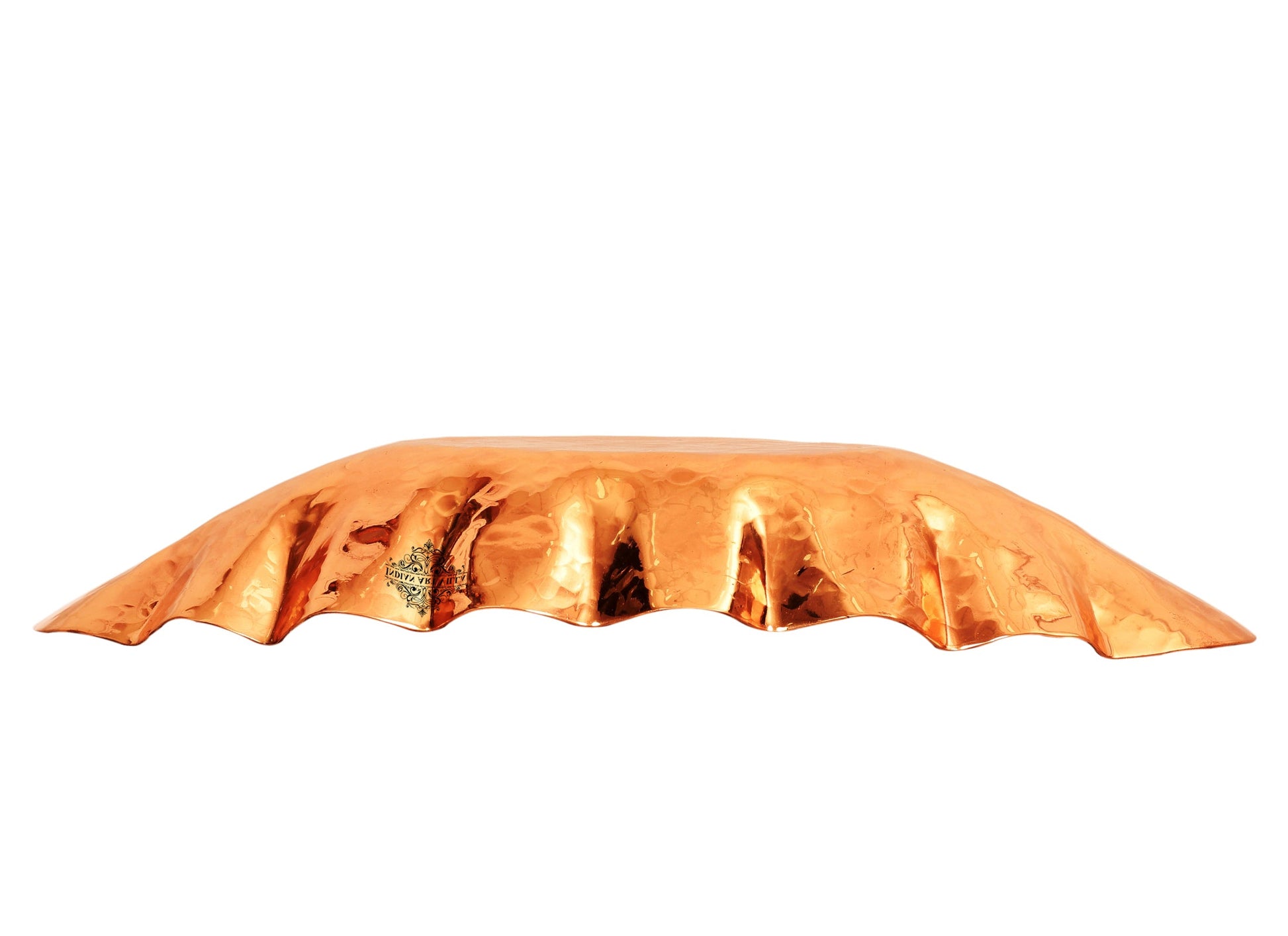 Handcrafted Pure Copper Hammered Design, Oval Shaped Bread Basket