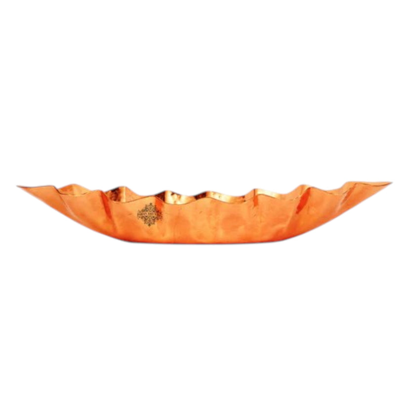 Handcrafted Pure Copper Hammered Design, Oval Shaped Bread Basket