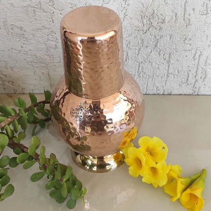 Pure Copper Surai Design Bedroom water Bottle 700 ML