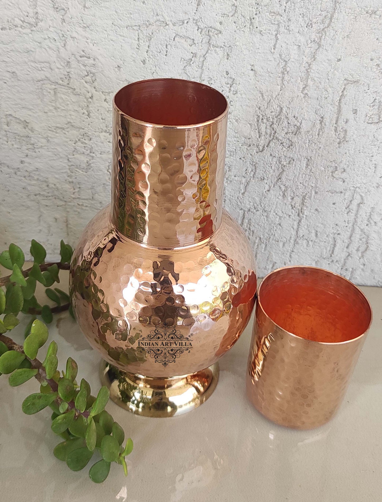 Pure Copper Surai Design Bedroom water Bottle 700 ML