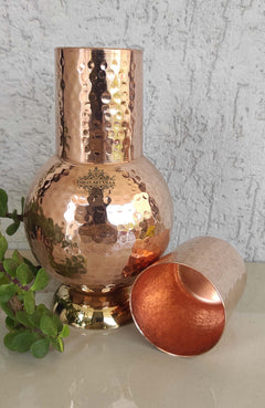 Pure Copper Surai Design Bedroom water Bottle 700 ML