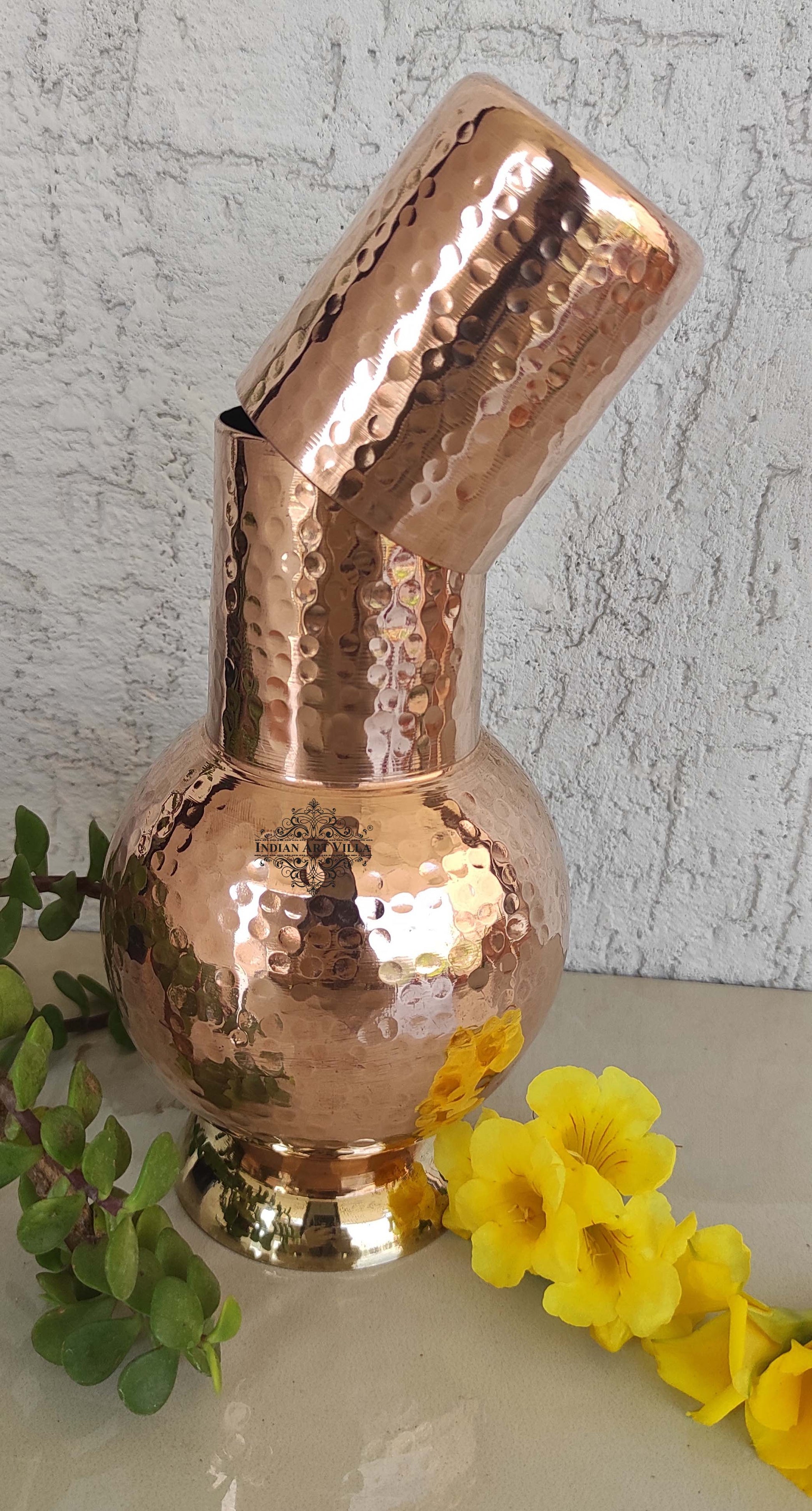 Pure Copper Surai Design Bedroom water Bottle 700 ML