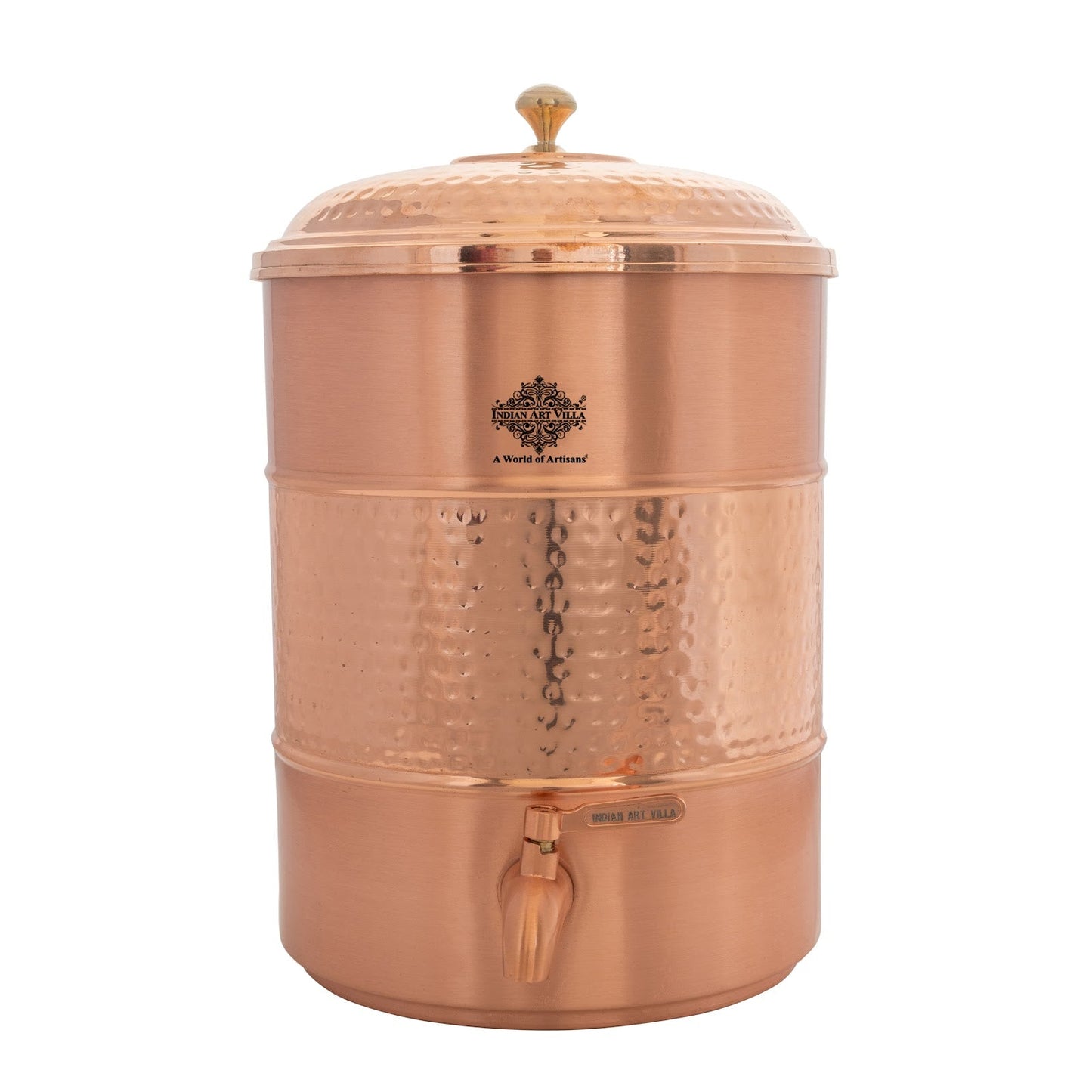 Pure Copper water Pot, Hammered Design, Storage &  Serving water