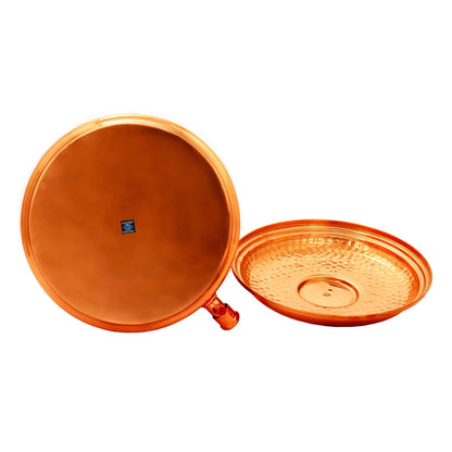 Pure Copper Water Pot with Stand-Hammered Design