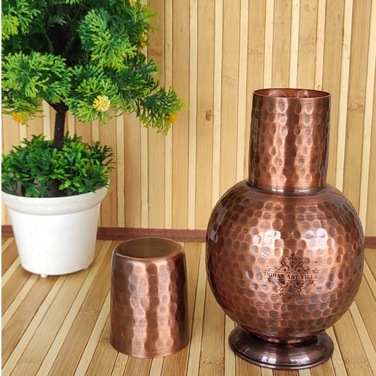 Pure Copper Surai Design Bedroom water Bottle 700 ML