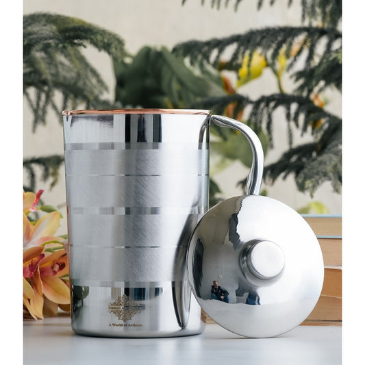 Pure Steel Copper Jug Luxury Design with Lid