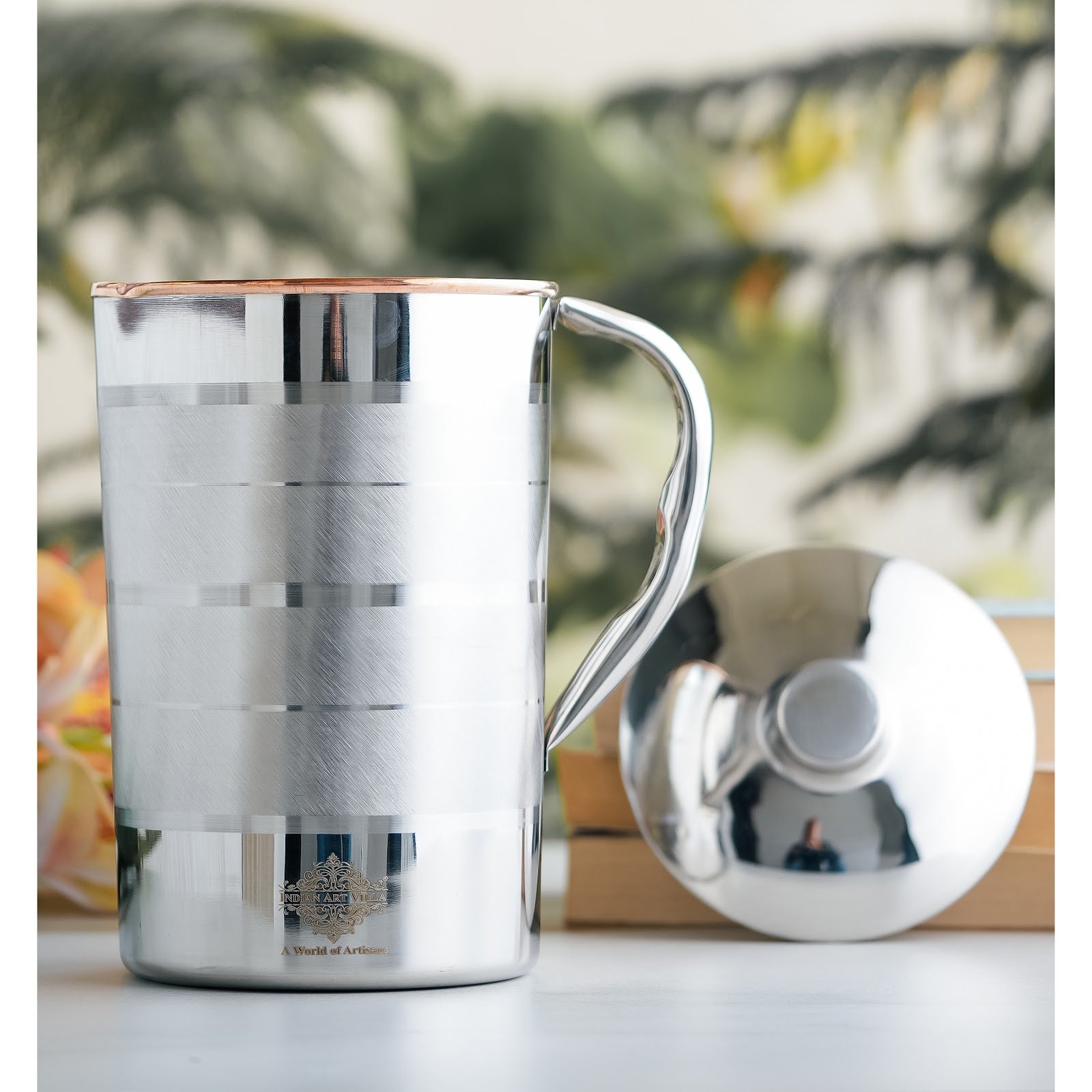 Pure Steel Copper Jug Luxury Design with Lid