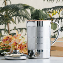Pure Steel Copper Jug Luxury Design with Lid