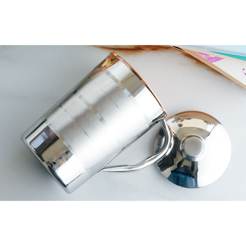 Pure Steel Copper Jug Luxury Design with Lid