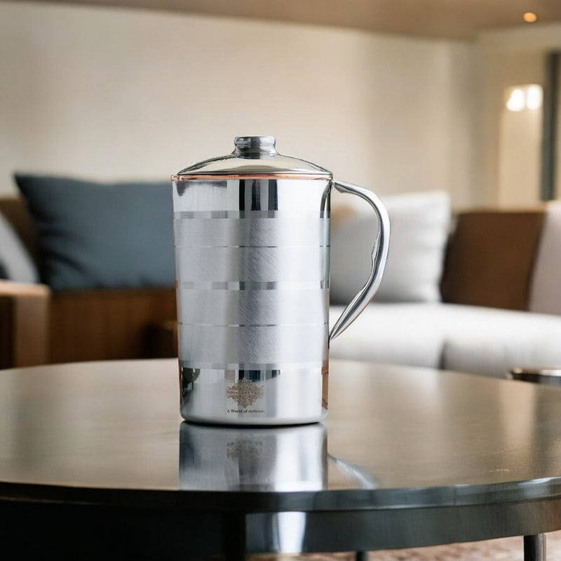 Pure Steel Copper Jug Luxury Design with Lid