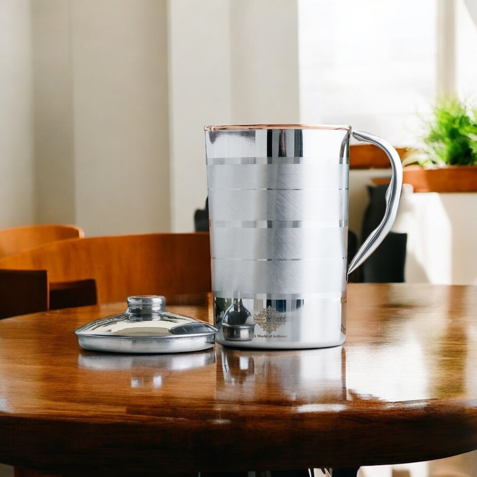 Pure Steel Copper Jug Luxury Design with Lid