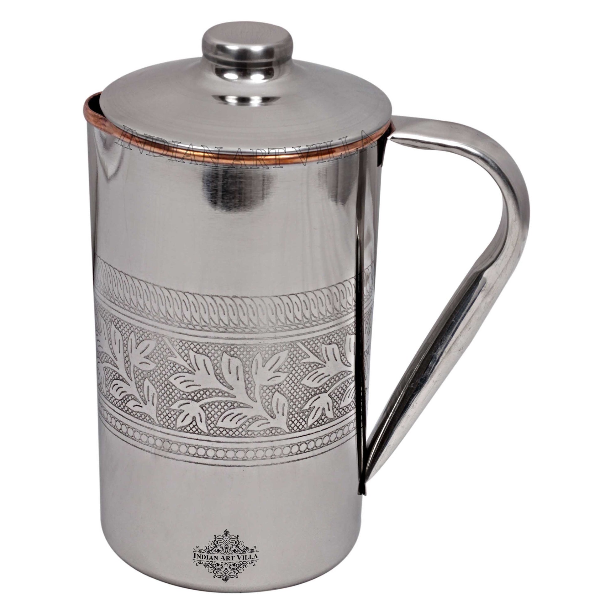 Pure Steel Copper Jug Luxury Design with Lid