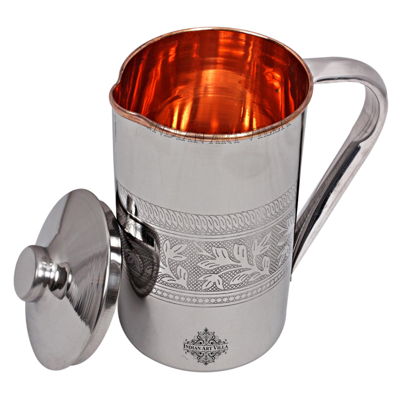 Pure Steel Copper Jug Luxury Design with Lid