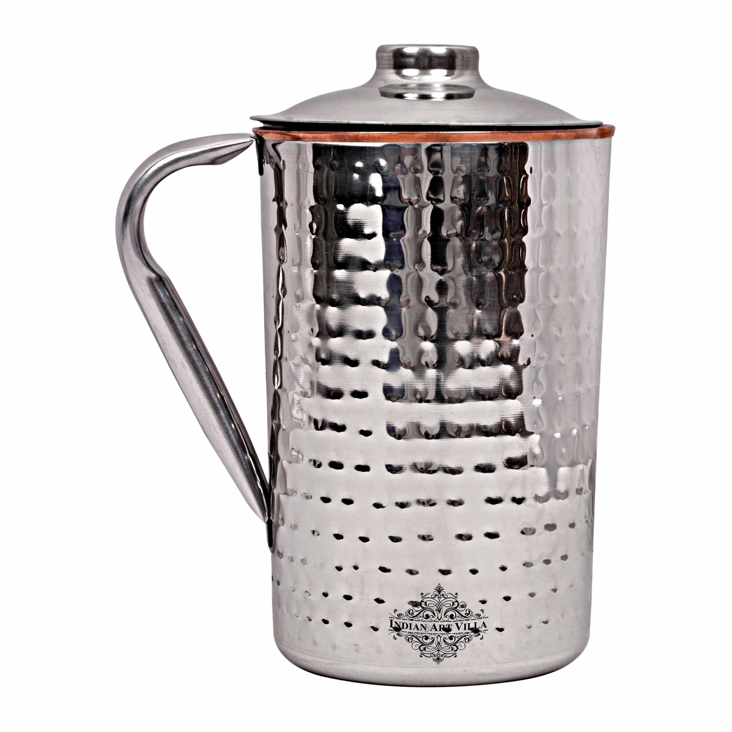 Pure Steel Copper Jug Luxury Design with Lid