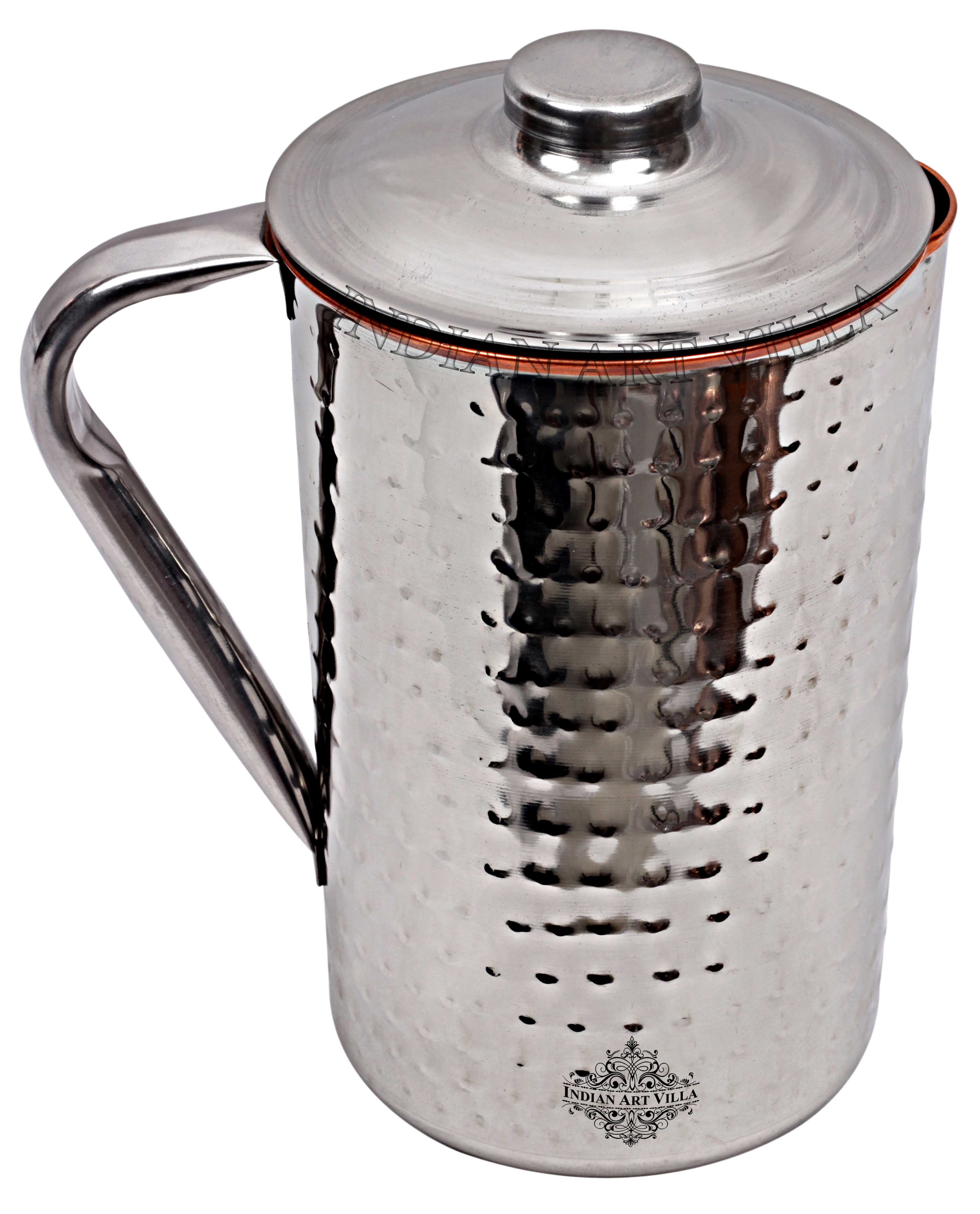 Pure Steel Copper Jug Luxury Design with Lid