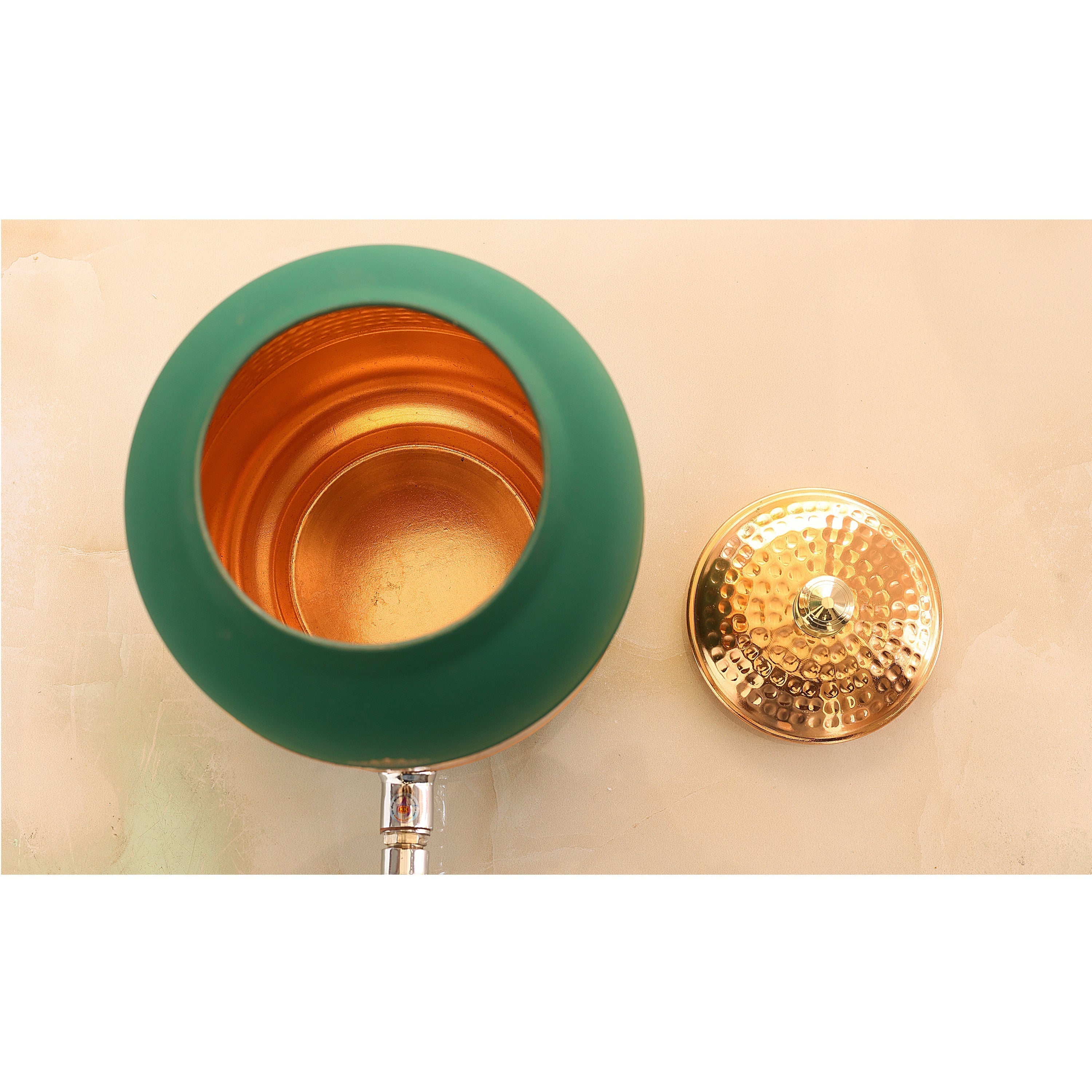 Pure Copper Half Hammered with Silk Finish  Water Pot