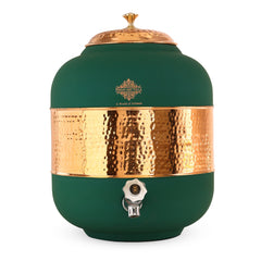 Pure Copper Half Hammered with Silk Finish  Water Pot