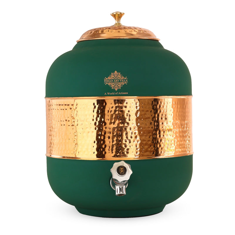 Pure Copper Half Hammered with Silk Finish  Water Pot
