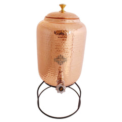 Copper Water Pot With Hammered Design