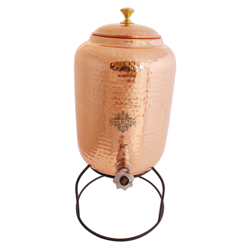 Copper Water Pot With Hammered Design