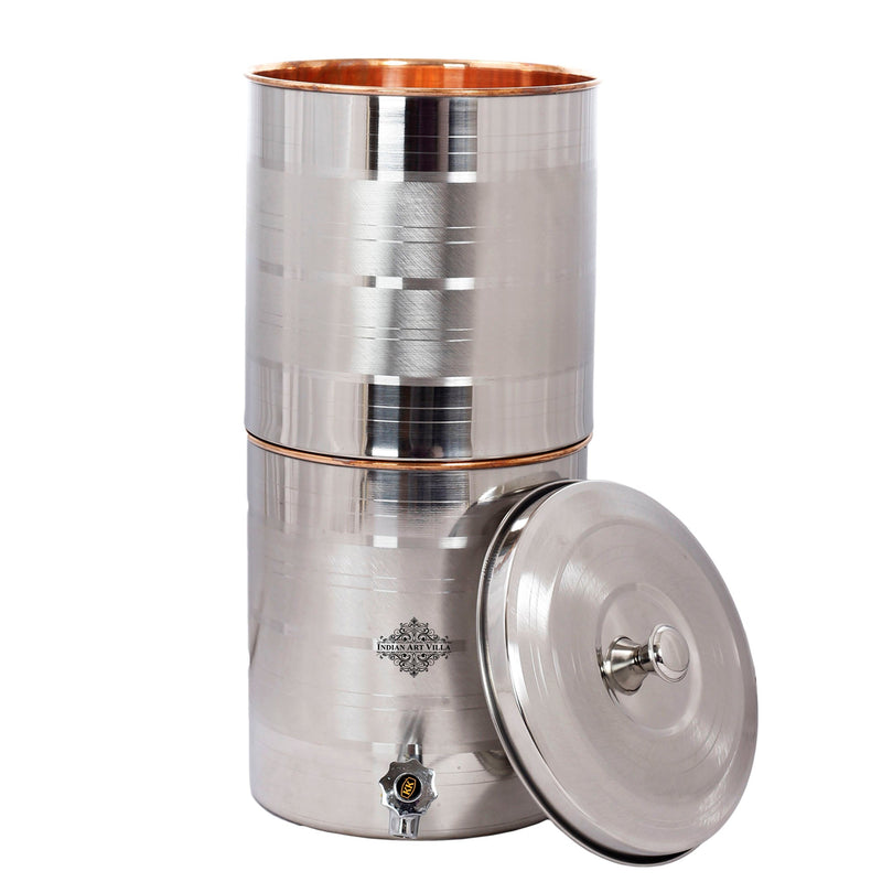 Pure Steel Copper Luxury Design Water Pot with Tap and Filter