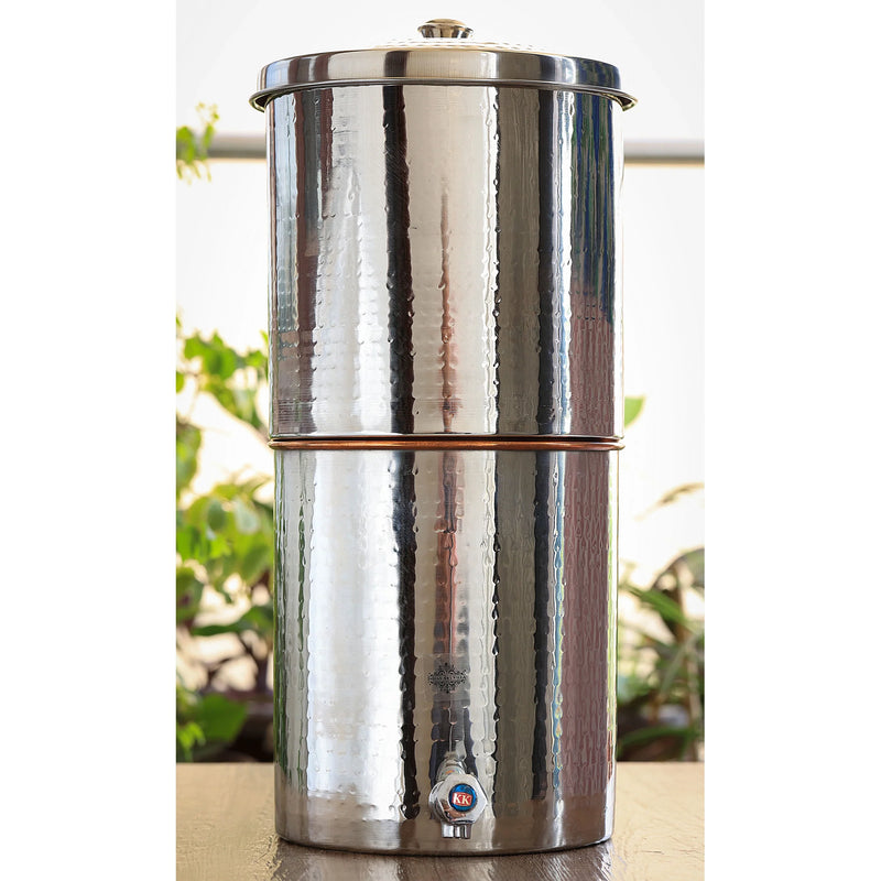 Pure Steel Copper Luxury Design Water Pot with Tap and Filter