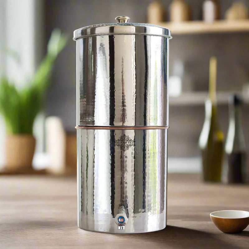 Pure Steel Copper Luxury Design Water Pot with Tap and Filter