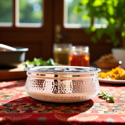 Steel Copper Serving Handi Bowl Serveware Tableware Home Restaurant