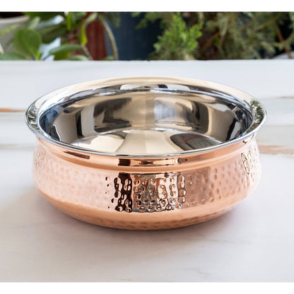 Steel Copper Serving Handi Bowl Serveware Tableware Home Restaurant