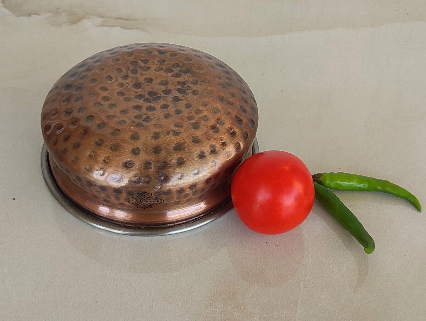 Steel Copper Serving Antique Dark Tone Handi Bowl, Serveware & Tableware