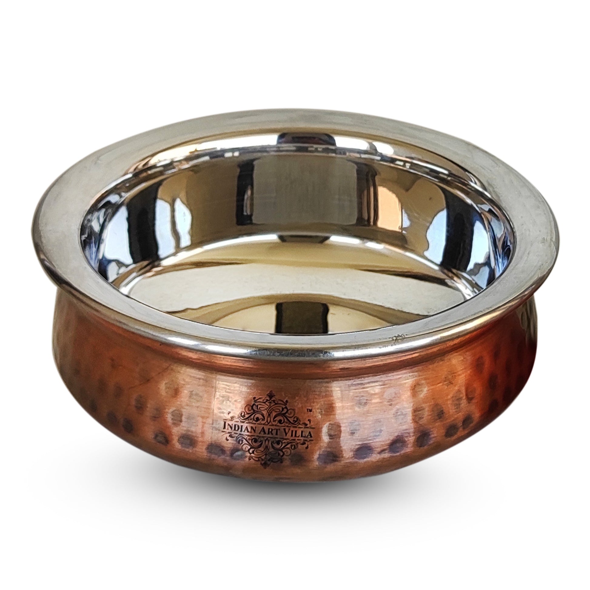 Steel Copper Serving Antique Dark Tone Handi Bowl, Serveware & Tableware