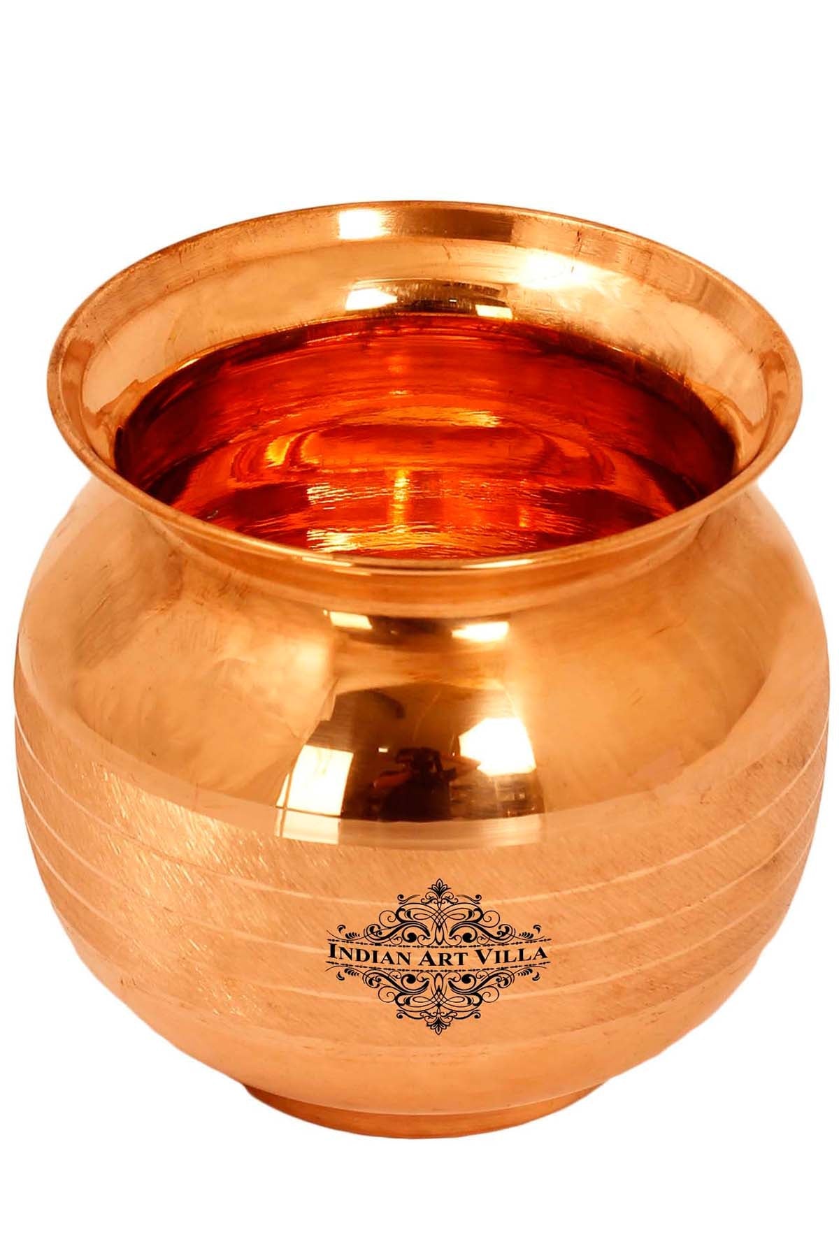 Copper Kalash Lota Pot Puja Wedding Purpose Temple Home Brown