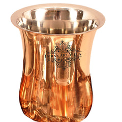 Steel Copper Curved Design Glass | Tumbler, Tableware, 300ml