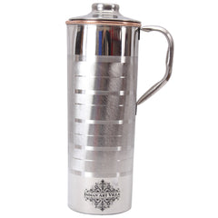 Steel Copper Luxury & Embossed Design Fridge Bottle With Handle, Drinkware, 900 ML
