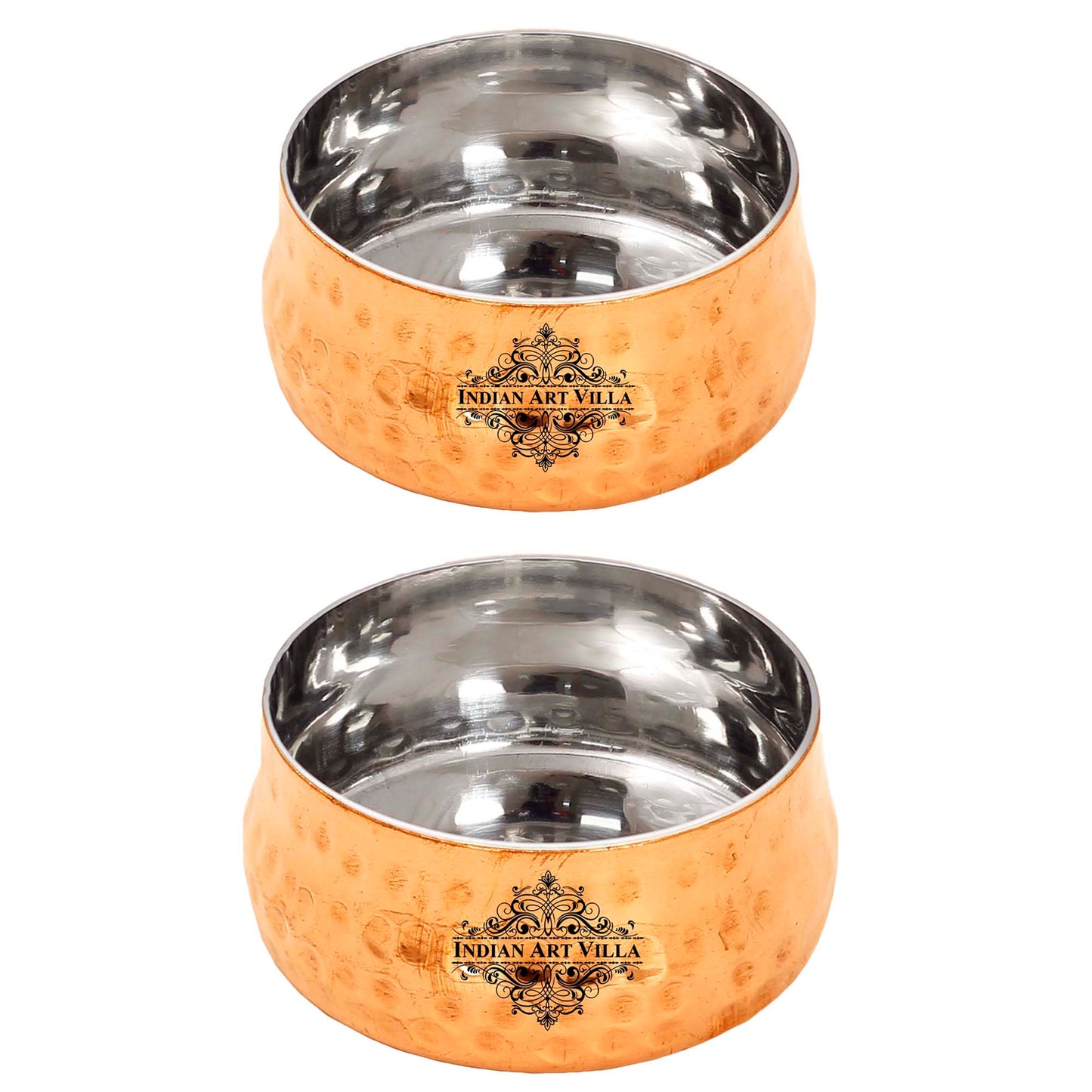 Steel Copper Curved Bowl Dinnerware Tableware 7.11 cm