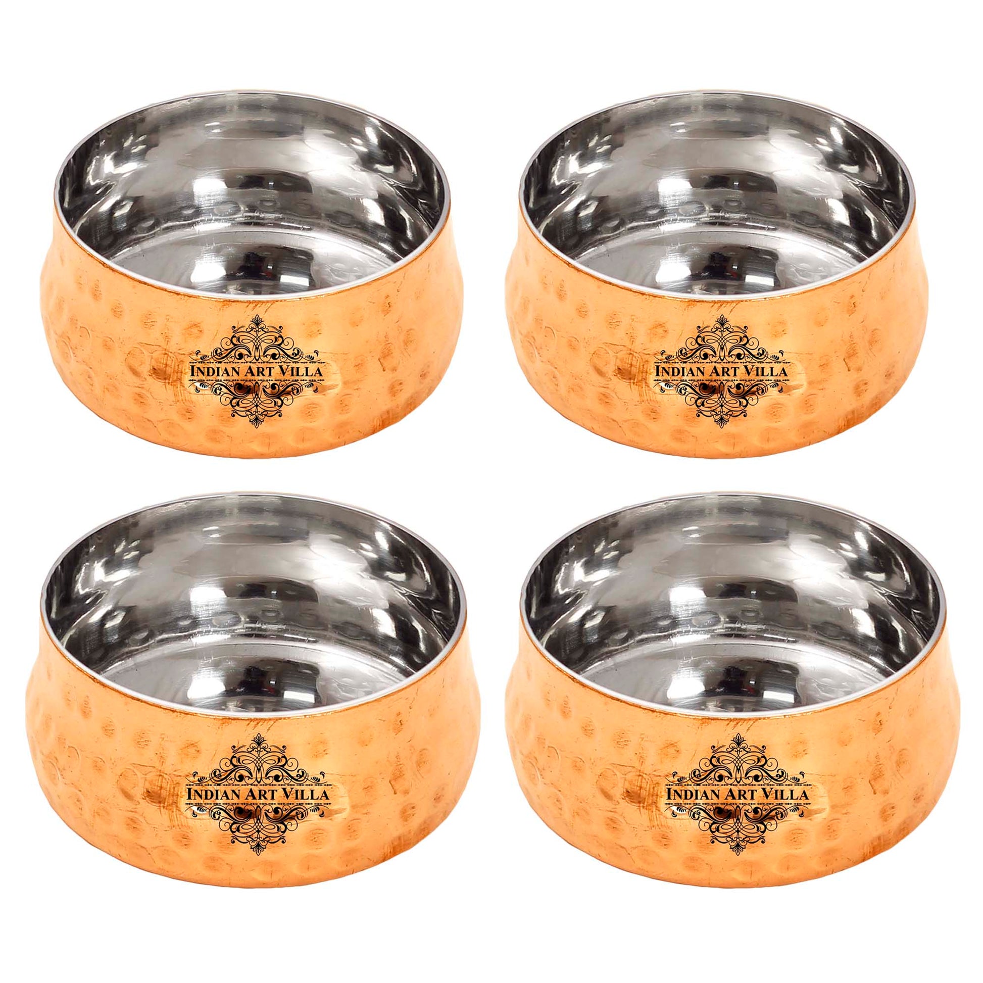 Steel Copper Curved Bowl Dinnerware Tableware 7.11 cm