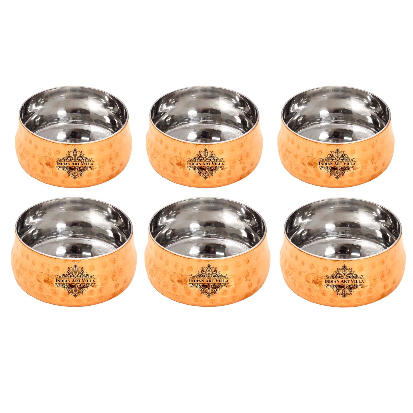 Steel Copper Curved Bowl Dinnerware Tableware 7.11 cm