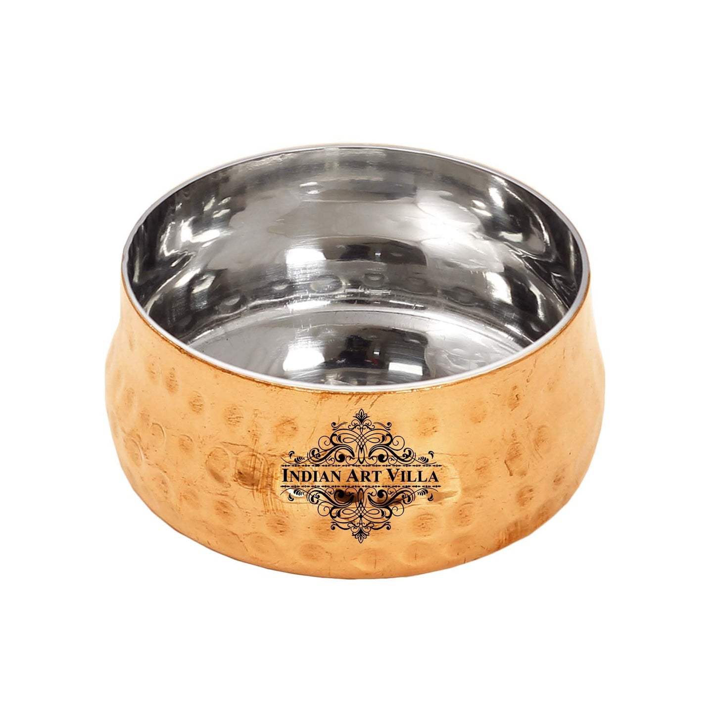 Steel Copper Curved Bowl Dinnerware Tableware 7.11 cm