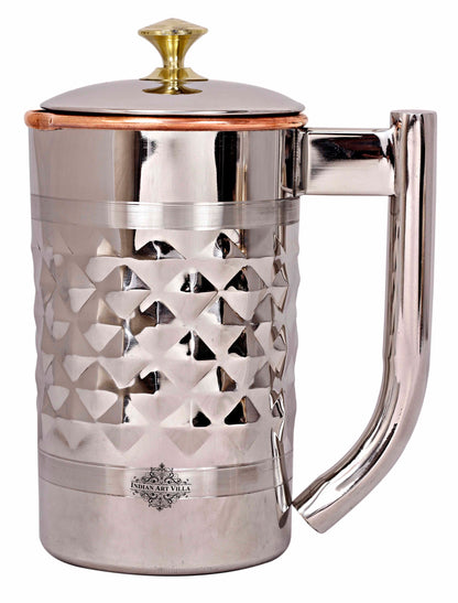 Pure Steel Copper Diamond Design Jug