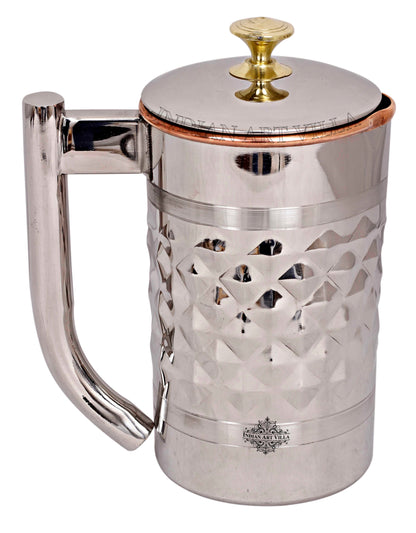 Pure Steel Copper Diamond Design Jug