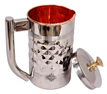 Pure Steel Copper Diamond Design Jug