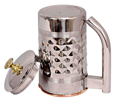 Pure Steel Copper Diamond Design Jug