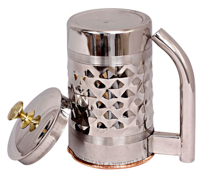 Pure Steel Copper Diamond Design Jug