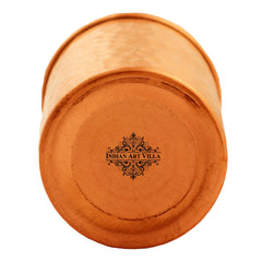 Pure Copper Lacquer Coated Plain & Hammered Design Glass 275 ML