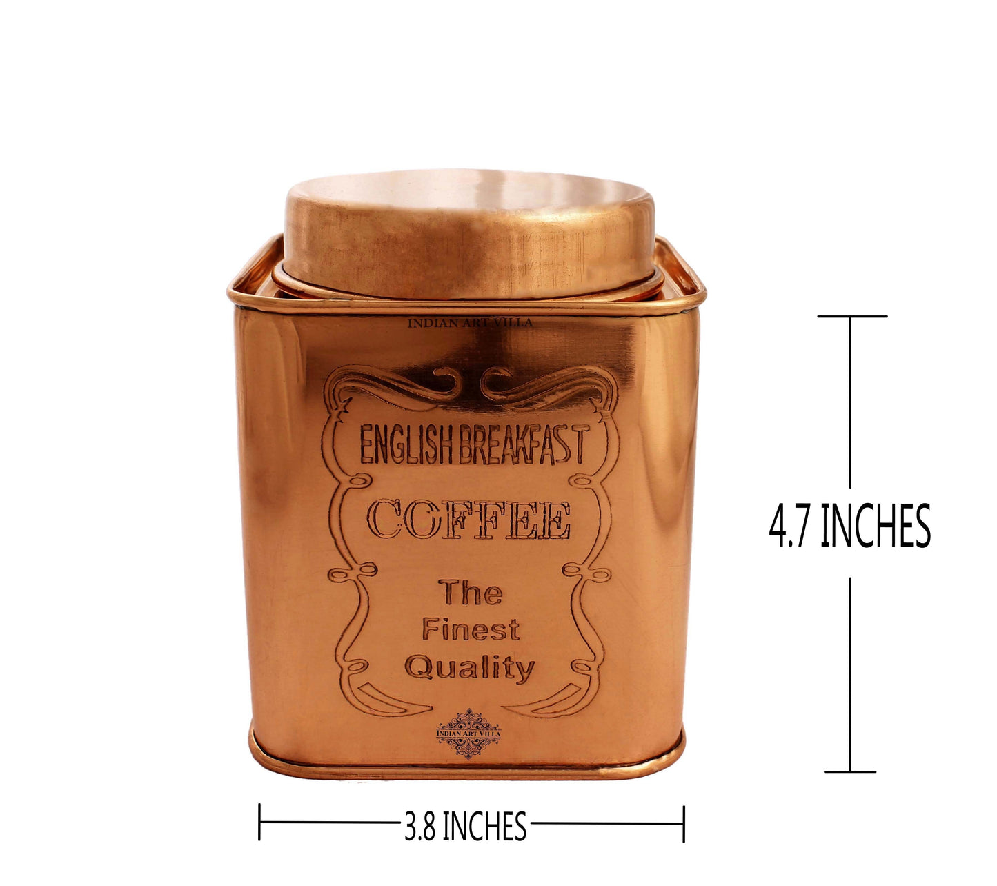 Pure Copper Coffee & Sugar & Tea Container, 12cm