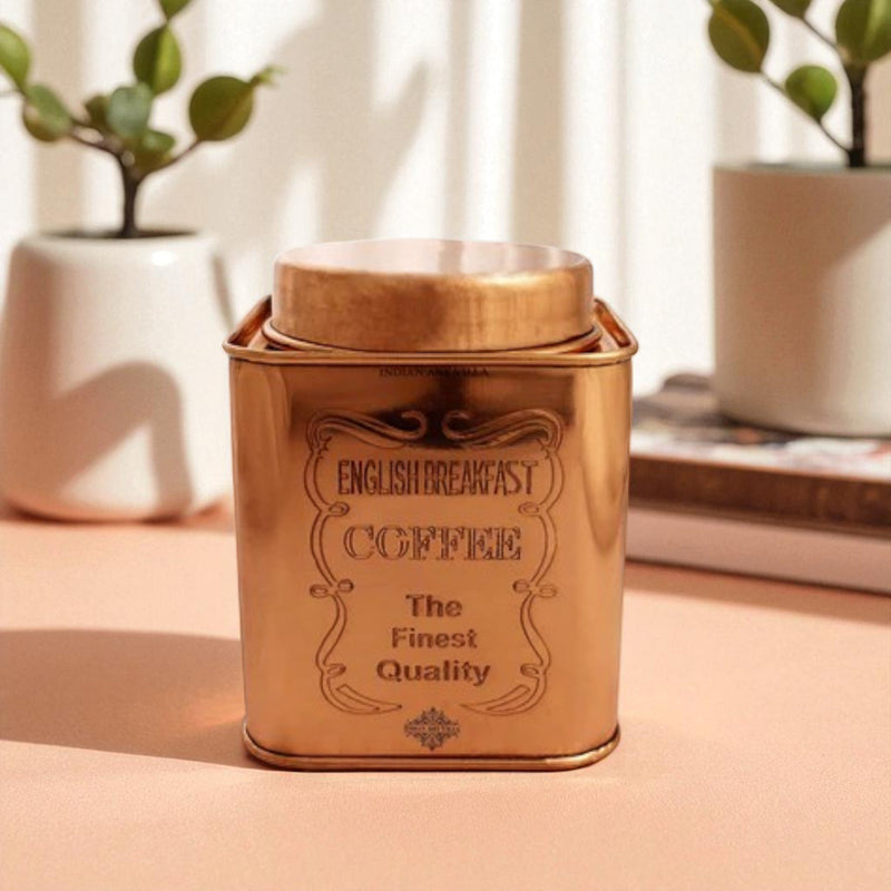 Pure Copper Coffee & Sugar & Tea Container, 12cm
