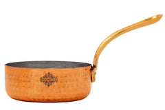 Handcrafted Pure Copper Round Pan with Tin Lining, Serveware, Cookware